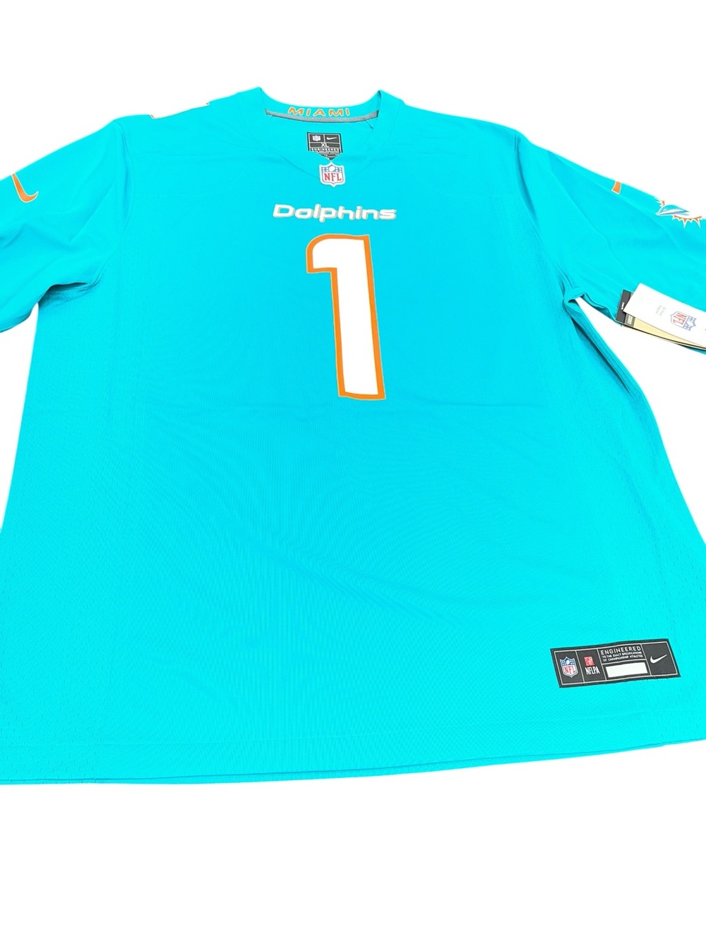 Nike Miami Dolphins Tua Tagovailoa #1 NFL Jersey Men’s XL Aqua